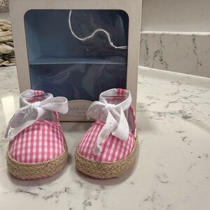 Ralph Lauren Pink Checkered Baby Shoes